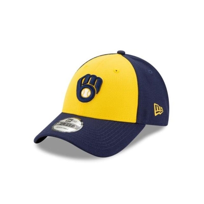 Blue Milwaukee Brewers Hat - New Era MLB The League Alt 9FORTY Adjustable Caps USA1307584